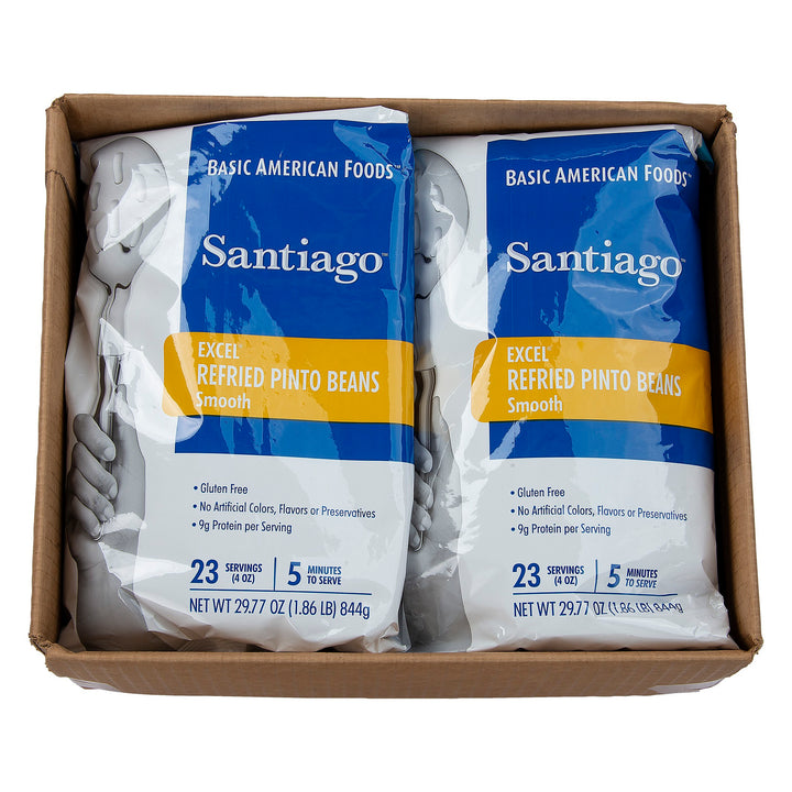Baf Santiago Smooth Refried Beans-29.77 oz.-6/Case