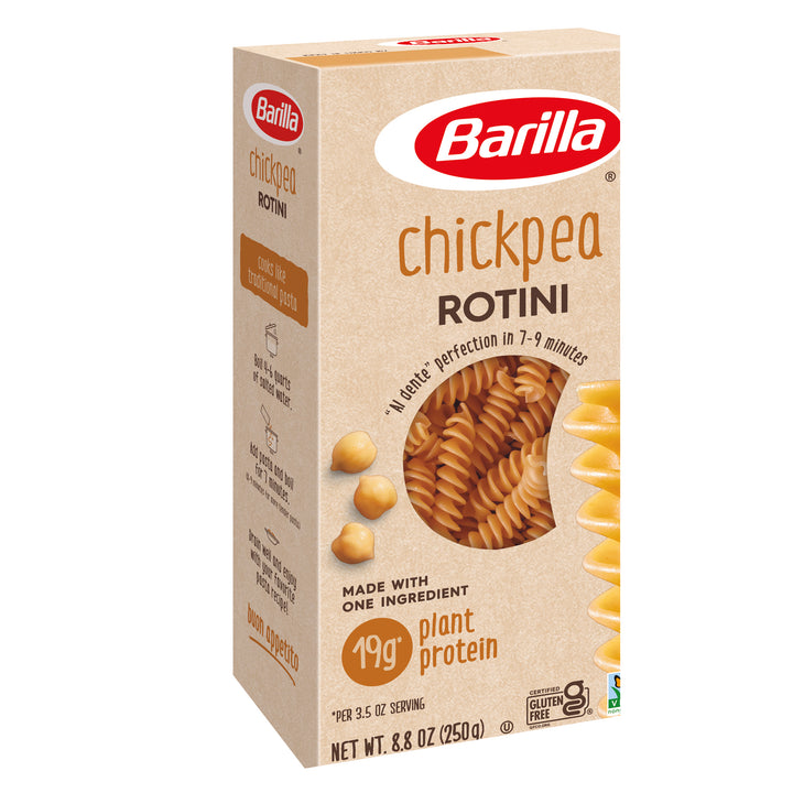 Barilla Legume Chickpea Gluten Free Vegetarian Non-Gmo Rotini Pasta-8.8 oz.-10/Case