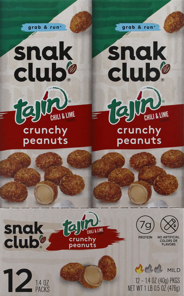 Snak Club Tajin Crunchy Peanuts-1 Each-12/Box-12/Case