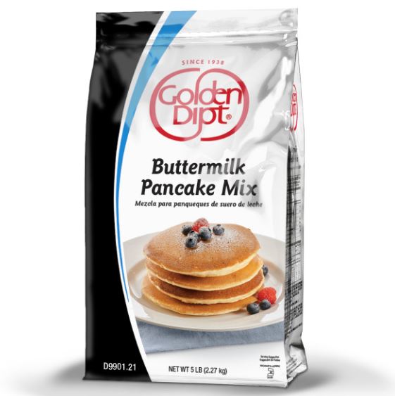 Golden Dipt Buttermilk Pancake Griddle Mix-5 lb.-6/Case