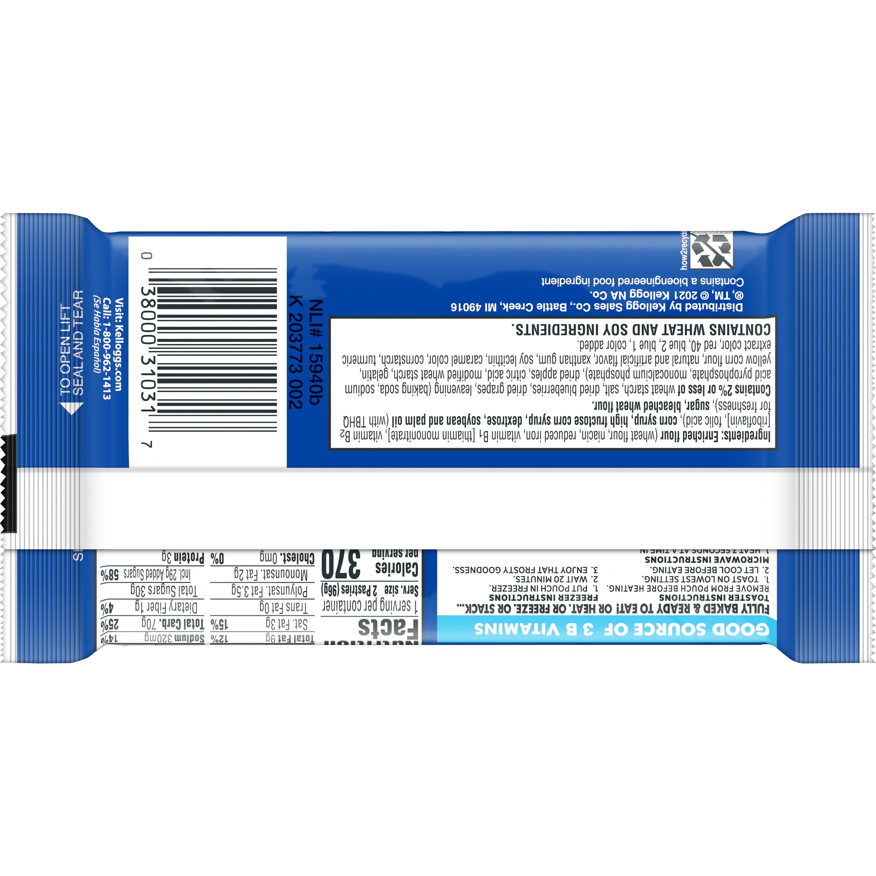 Kellogg Pop-Tarts Open & Fold Variety Pack-1 Count-72/Case MPN