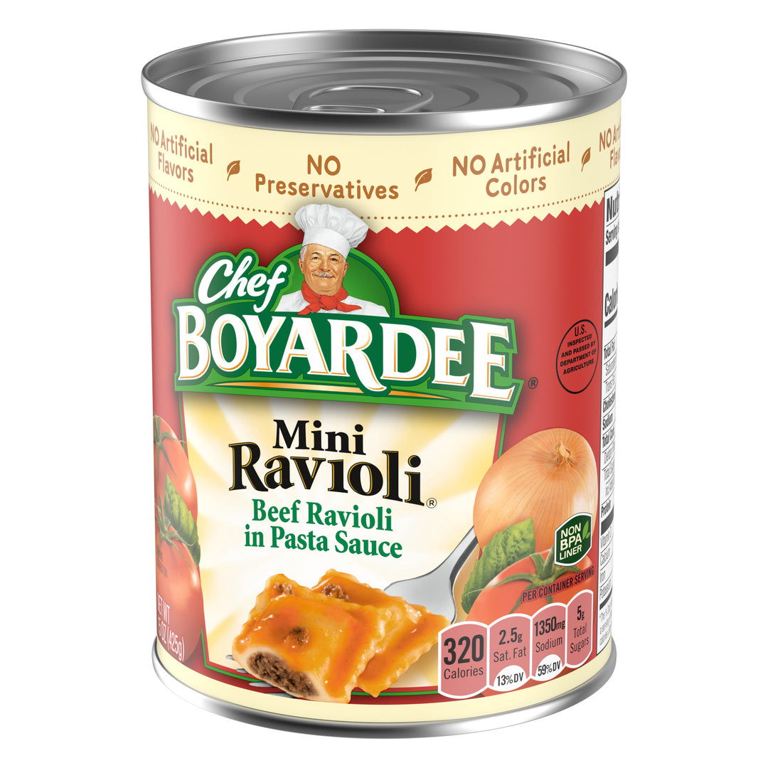 Chef Boyardee Mini Beef Ravioli-15 oz.-24/Case