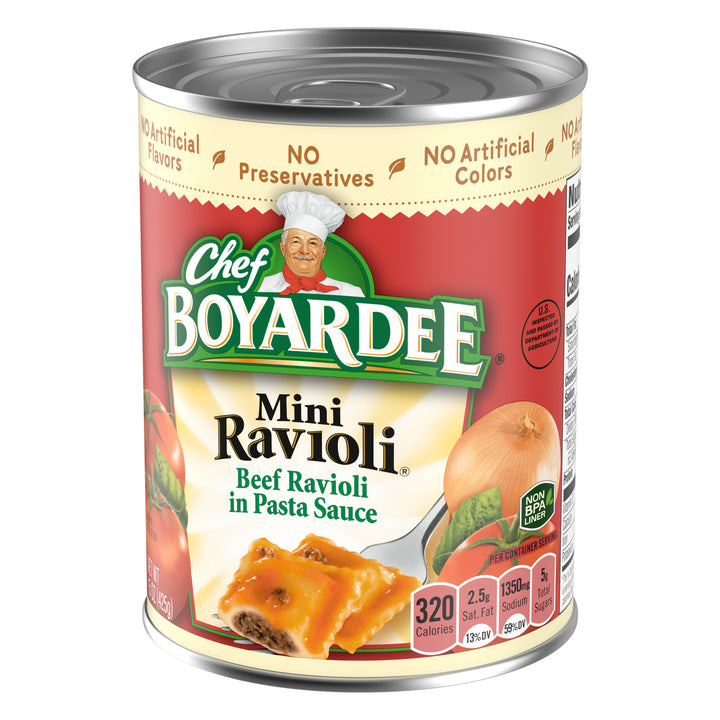 Chef Boyardee Mini Beef Ravioli-15 oz.-24/Case