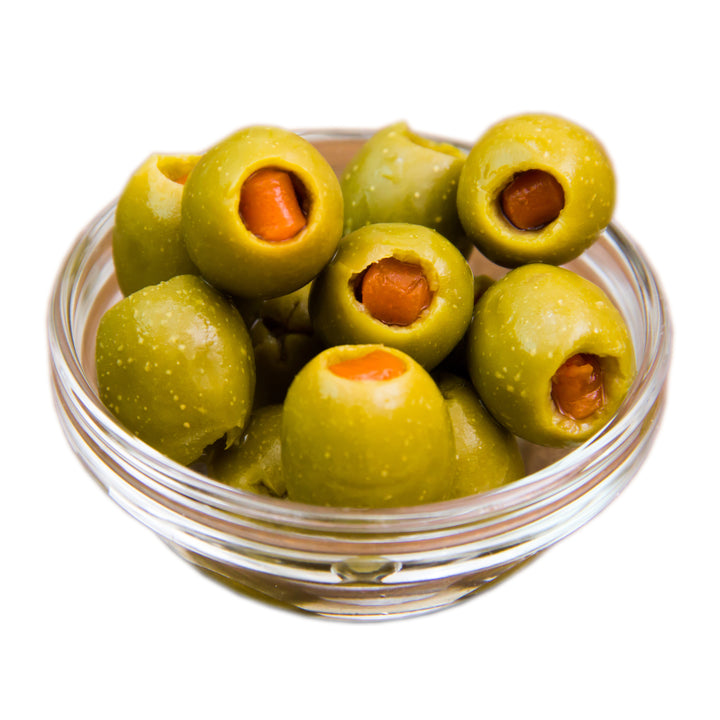 Savor Imports Stuffed Manzanilla Olives-240/260 Count-1 Gallon- 4/Case-1 Gallon-4/Case