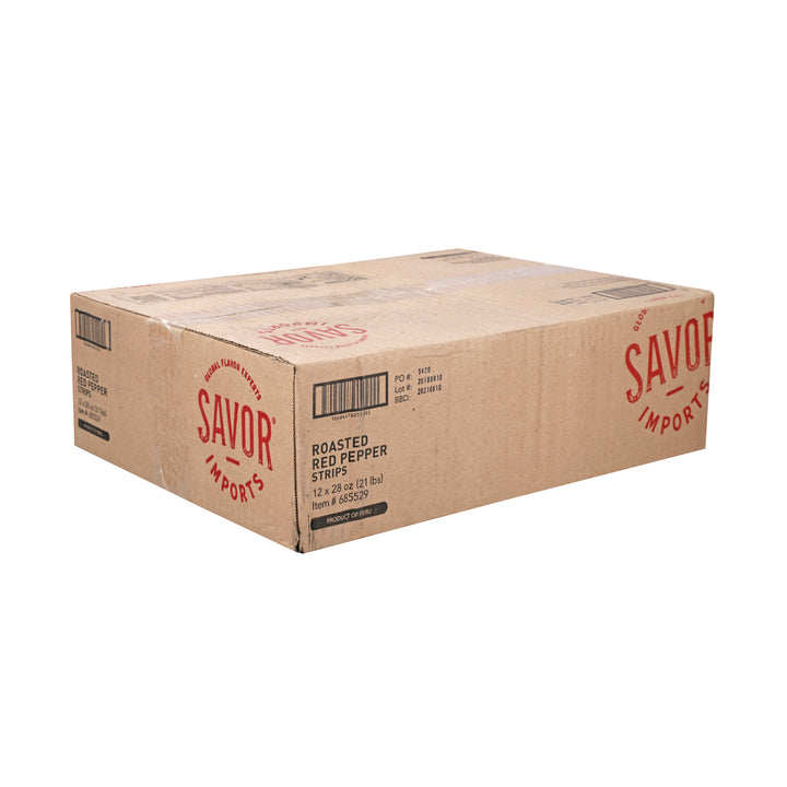 Savor Imports Roasted Red Pepper Strips-28 oz.-12/Case