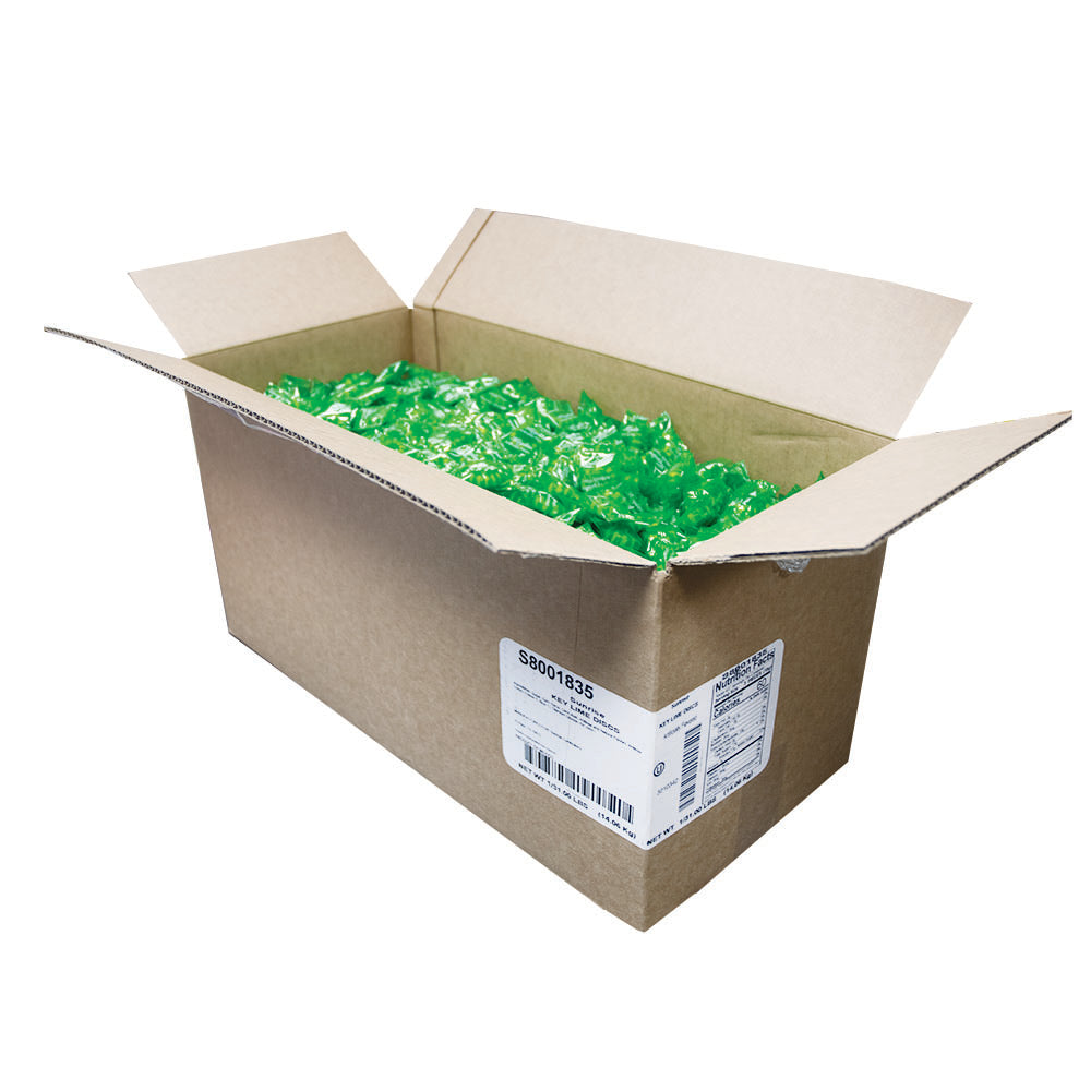 Sunrise Confections Key Lime Disk Individually Wrapped Bulk-31 lb.-1/Case