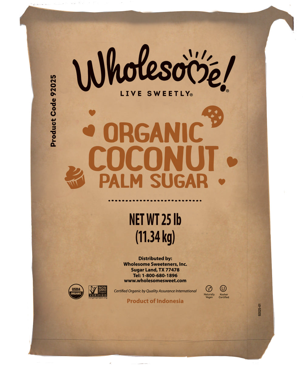 wholesome organic coconut palm sugar Wholesome Sweetener Organic Sugar Coconut Palm-25 lb. MPN# 92025 – Round Eye Supply