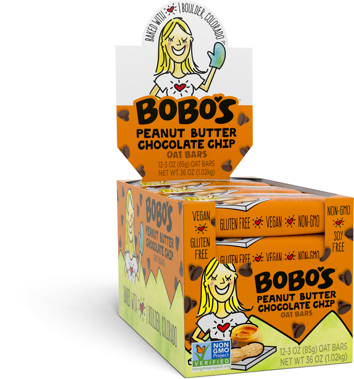 Bobo's Oat Bars Peanut Butter Chocolate Chip-3 oz.-12/Box-4/Case