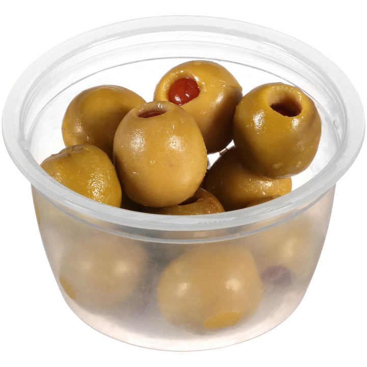 Pearls Manzanilla Pimento Stuffed Olives To Go-6.4 oz.-6/Case