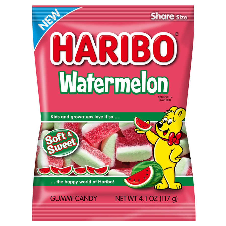 Haribo Watermelon Gummies-4.1 oz.-12/Case