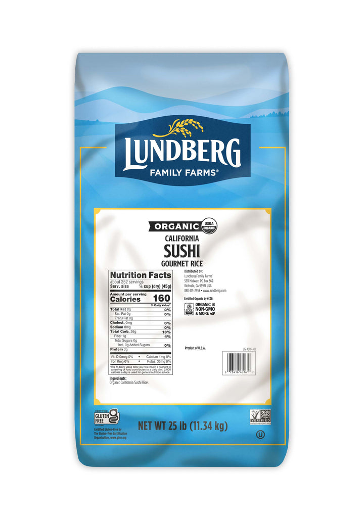 Lundberg Family Farms Organic Sushi Rice-25 lb.