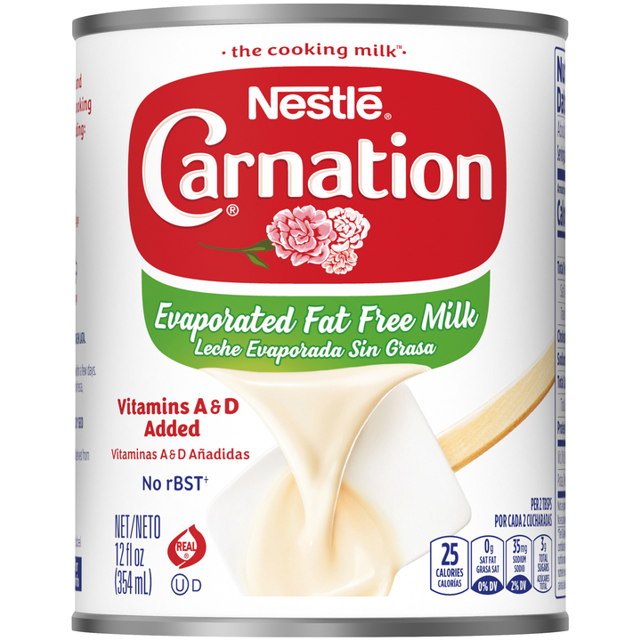 Carnation Nestle Evaporated Fat Free Milk-12 fl oz.s-24/Case