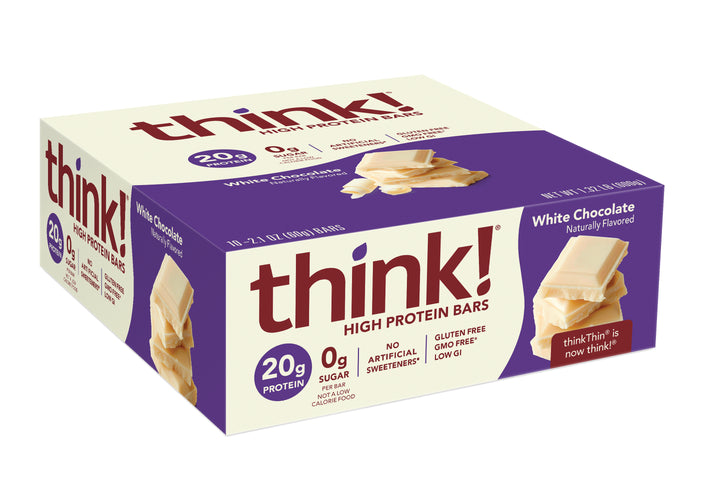 Thinkthin Bar White Chocolate-2.1 oz.-10/Box-12/Case