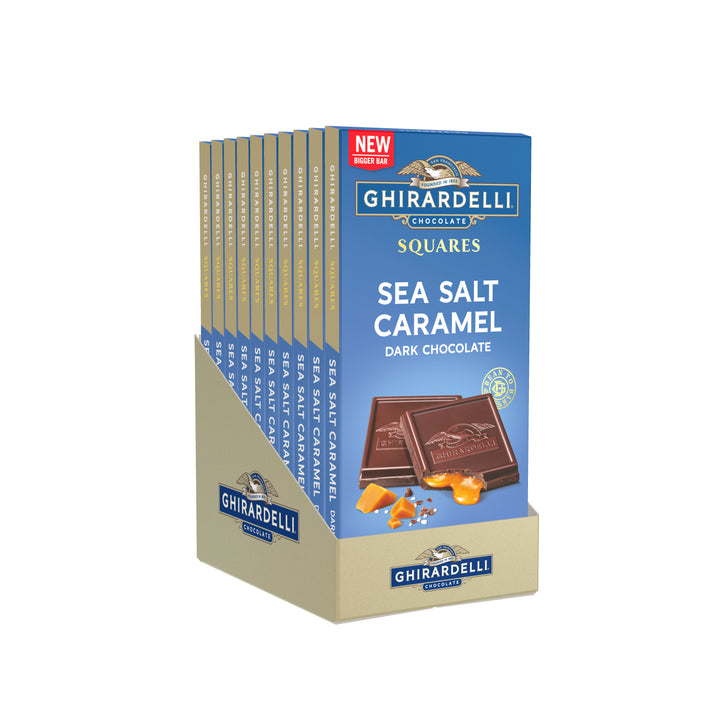 Ghirardelli Dark Chocolate Sea Salt Caramel Squares Bar-4.8 oz.-10/Case