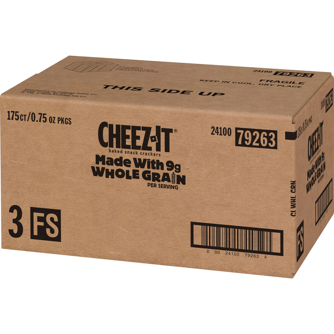 Kellogg's Cheez It Cheez-It Whole Grain Original Crackers-0.75 oz.-175/Case