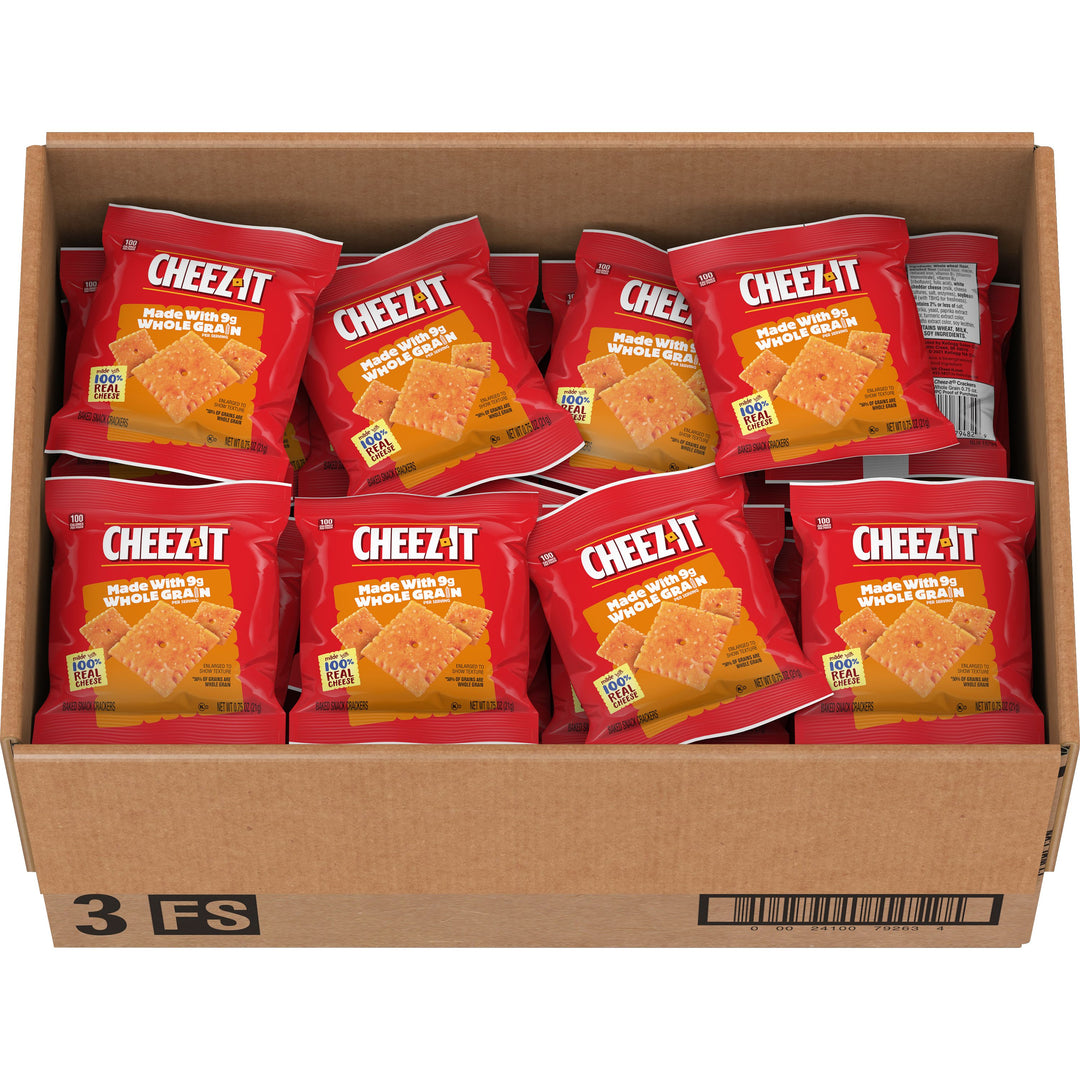 Kellogg's Cheez It Cheez-It Whole Grain Original Crackers-0.75 oz.-175/Case