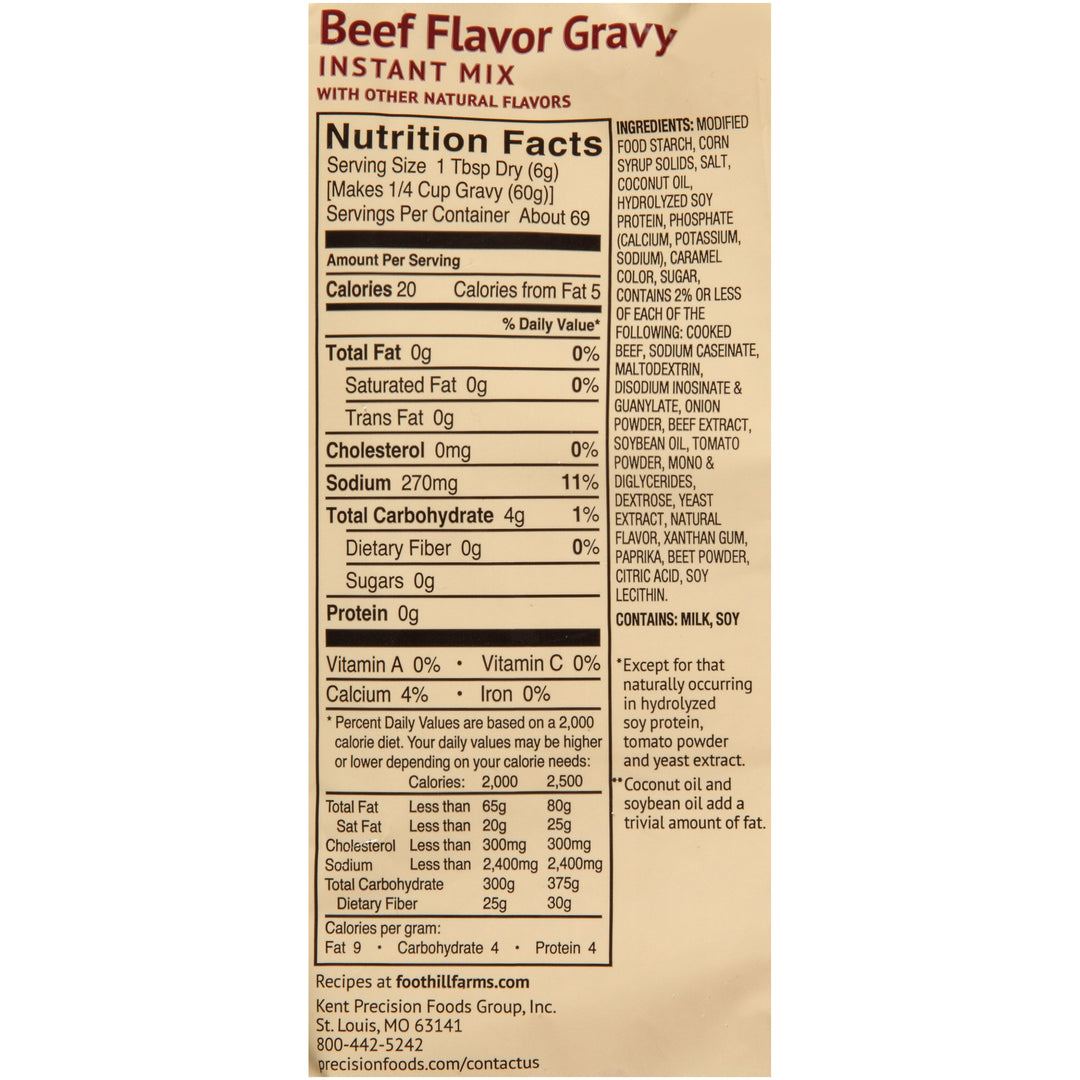 Foothill Farms Beef Gravy-14 oz.-8/Case