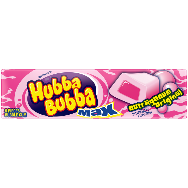 Hubba Bubba Outrageous Original Gum-5 Piece-18/Box-8/Case