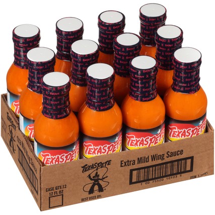 Texas Pete Extra Mild Wing Sauce-12 fl oz.s-12/Case