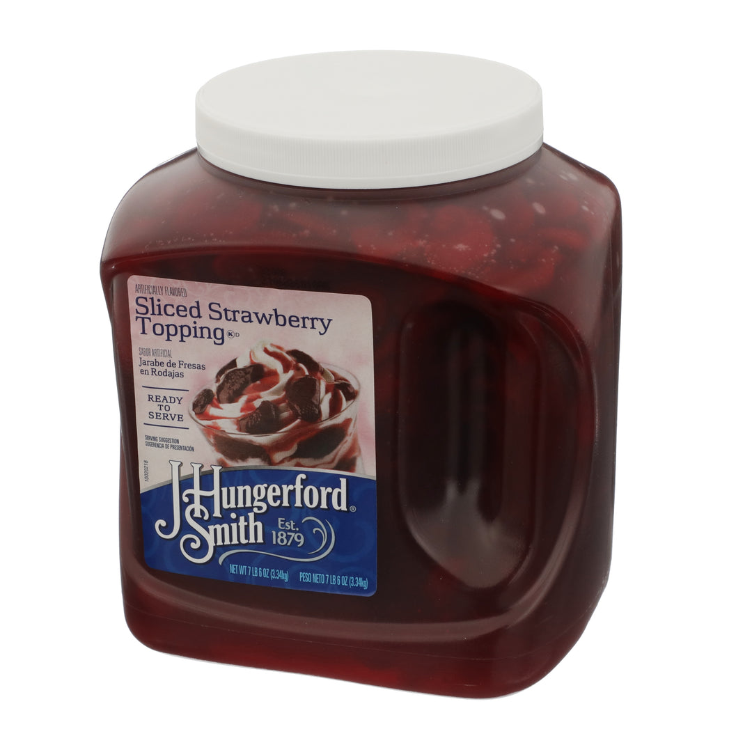 Jhs Sliced Strawberry Topping-118 oz.-3/Case