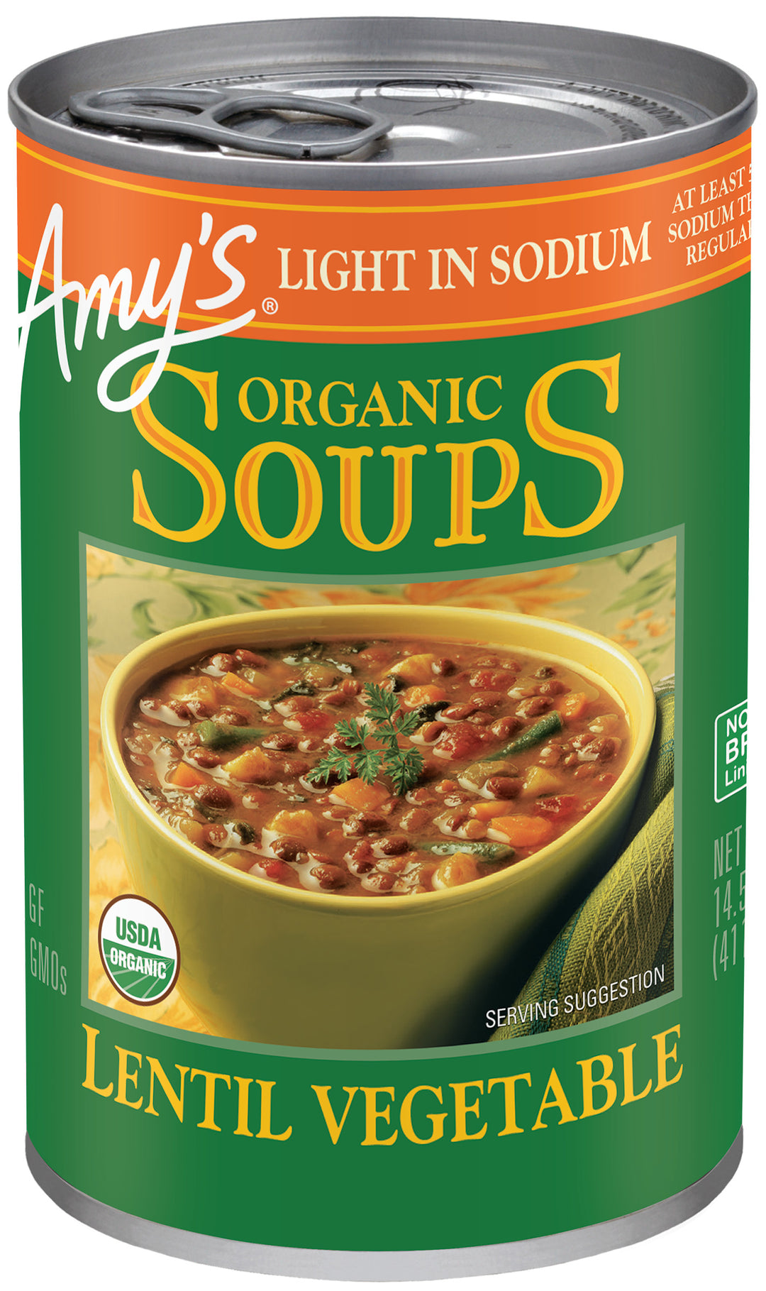 Amy's Soup Lentil Vegetable Organic Lite Sodium-14.5 oz.-12/Case
