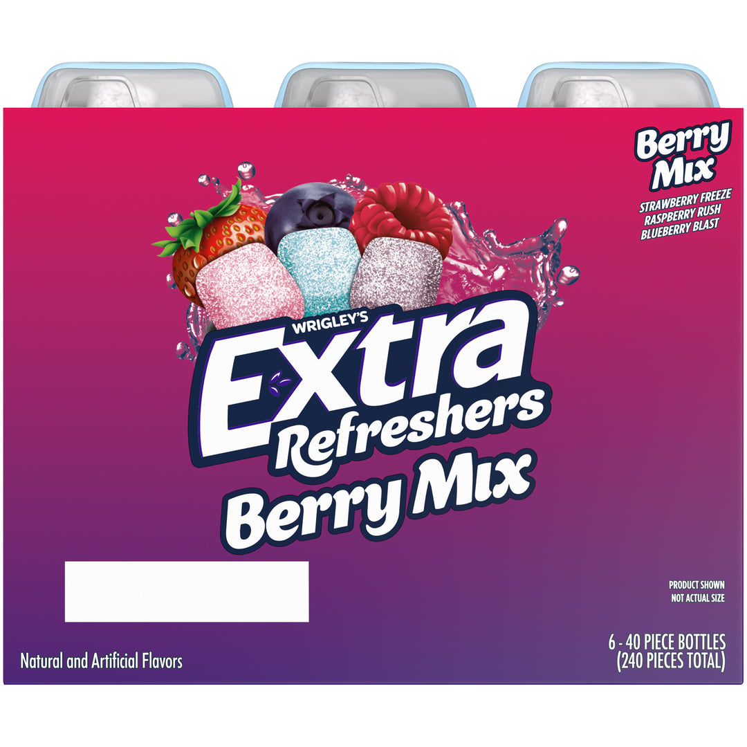 Extra Refreshers Berry Mixed Bottle-40 Piece-6/Box-4/Case