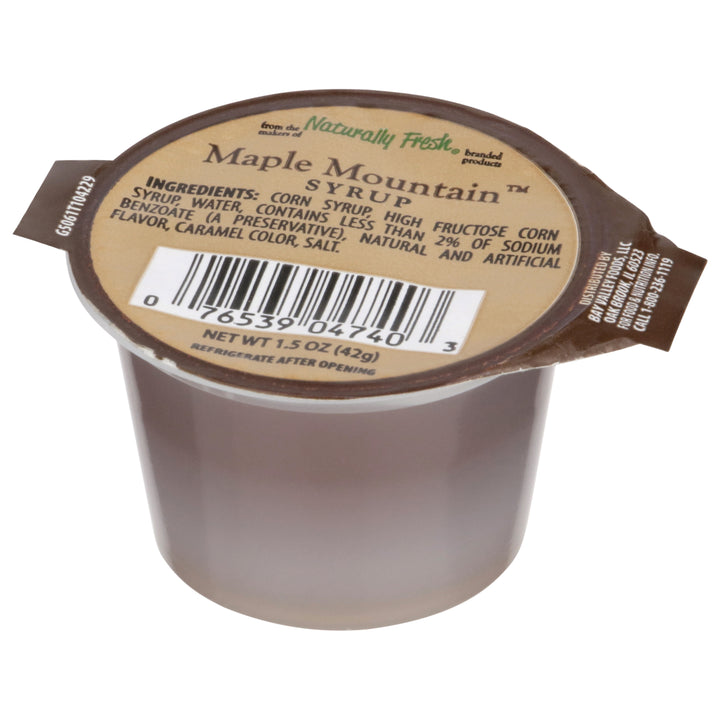 Naturally Fresh Maple Pancake Syrup Cup Single Serve-1.5 oz.-100/Case