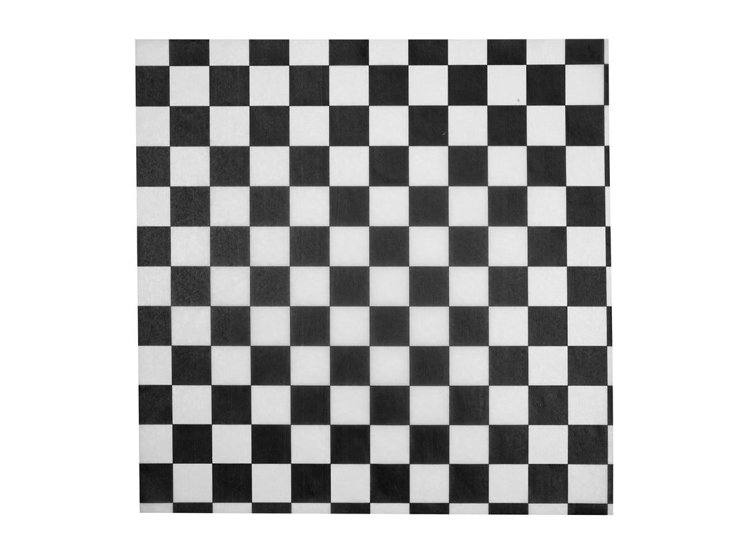 Durable Packaging Black Check Wax Sheets-1000 Each-2/Case