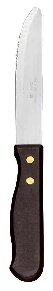 World Tableware Beef Baron Round Tip Steak Knife W/Black Polypropylene Handle 10"-12 Each