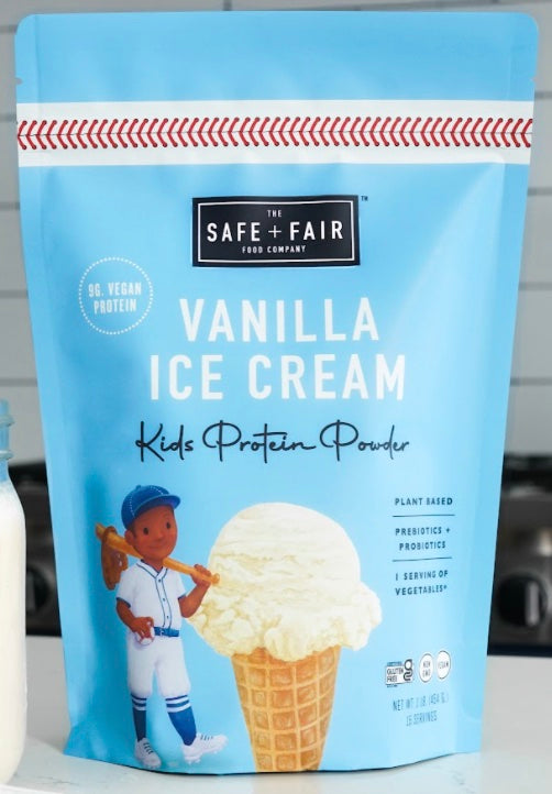 Safe + Fair Vanilla Ice Cream Protein Powder-16 oz.-4/Case