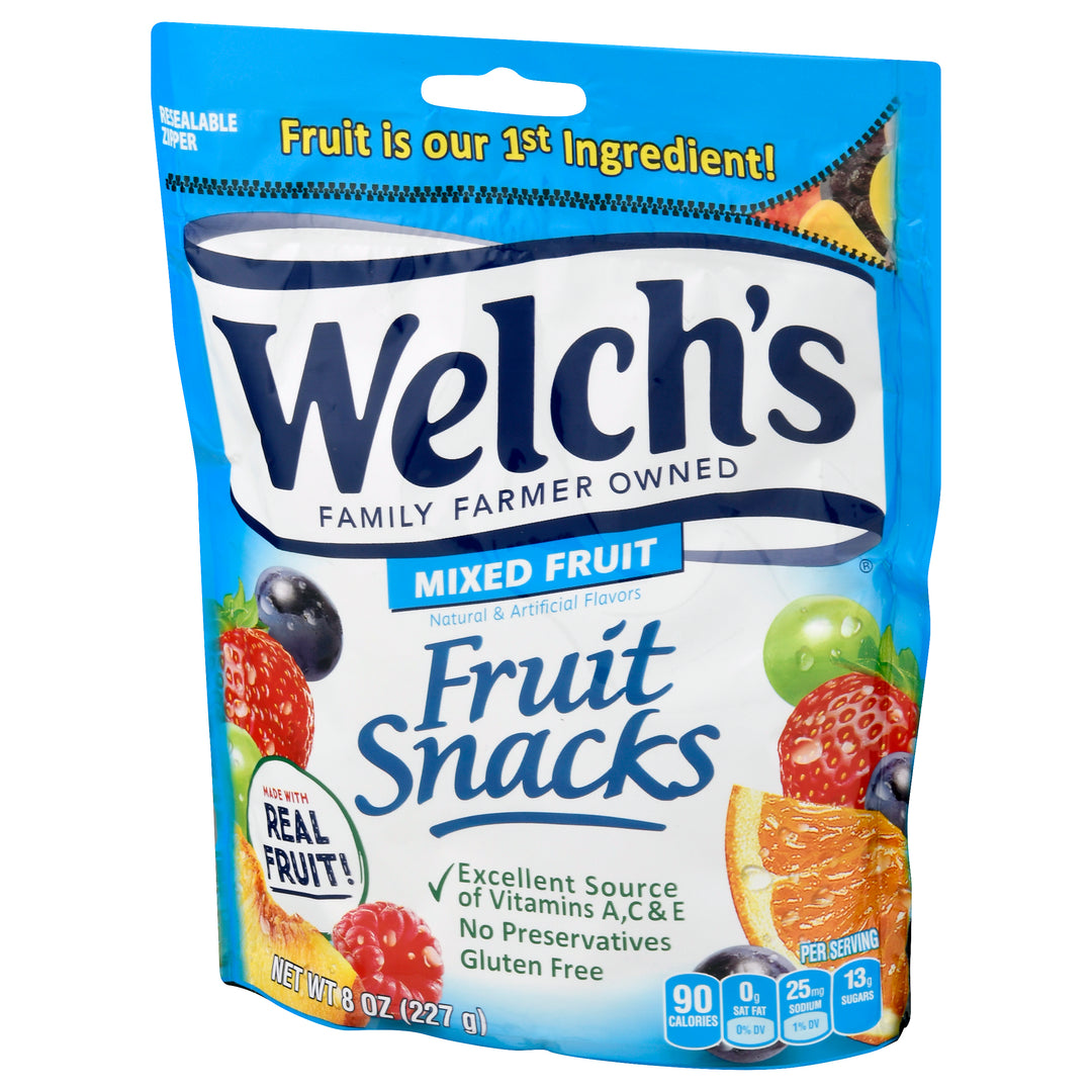Welch's Mixed Fruit Resealable Fruit Snack-8 oz.-9/Case