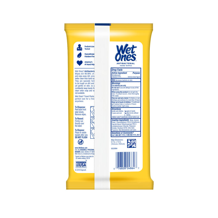 Wet Ones Tropical Splash-20 Count-10/Case