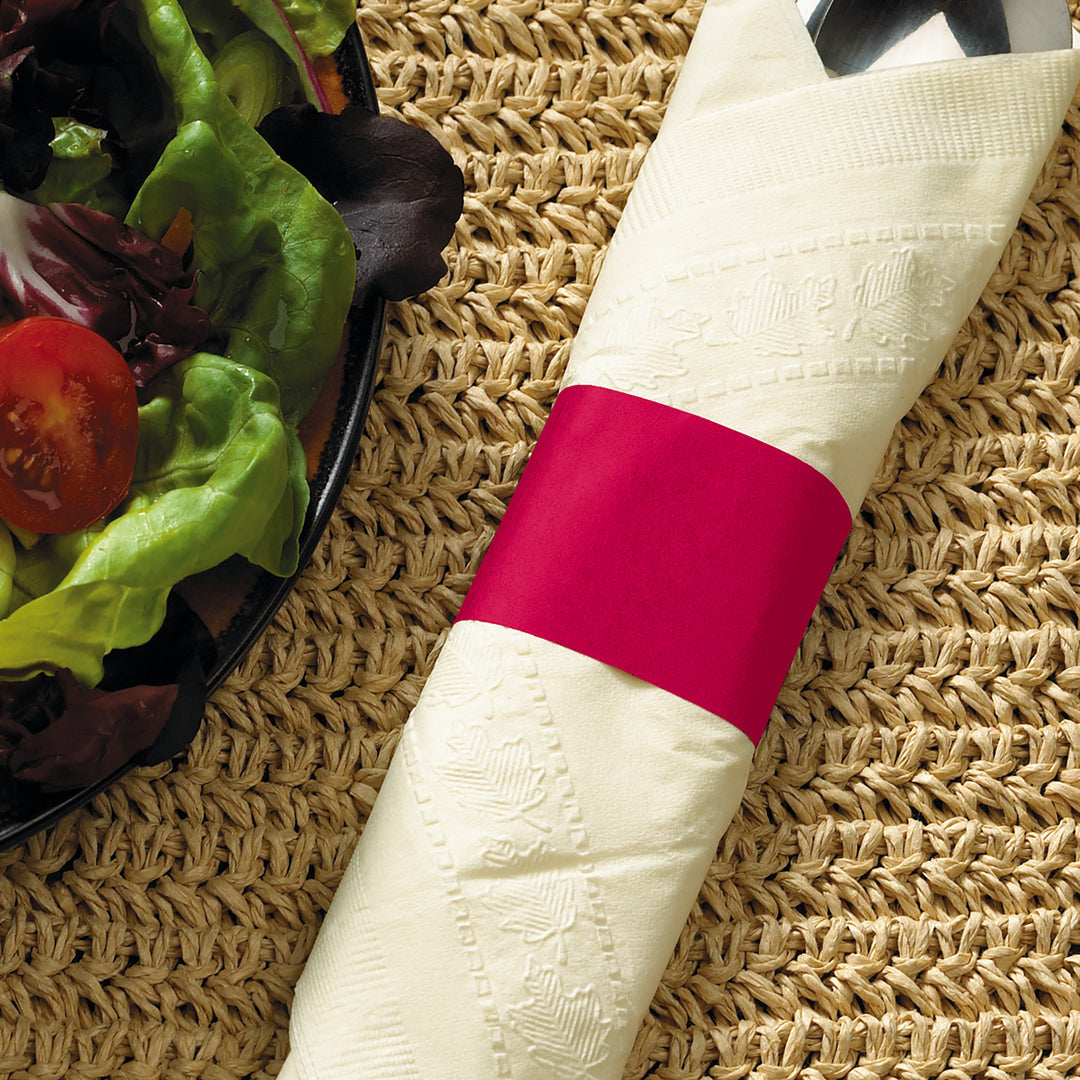 Hoffmaster 1.5 Inch X 4.25 Inch Flat Red Paper-Napkin Band-2500 Each-4/Case