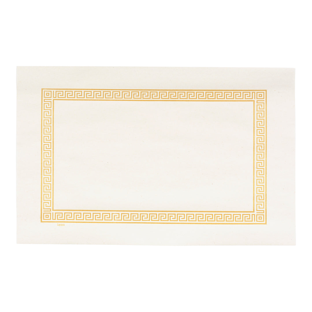 Lapaco 9Inch By 13.5Inch Econo-Greek Key-Straight Edge-Gold Placemat-1000 Each-1/Case