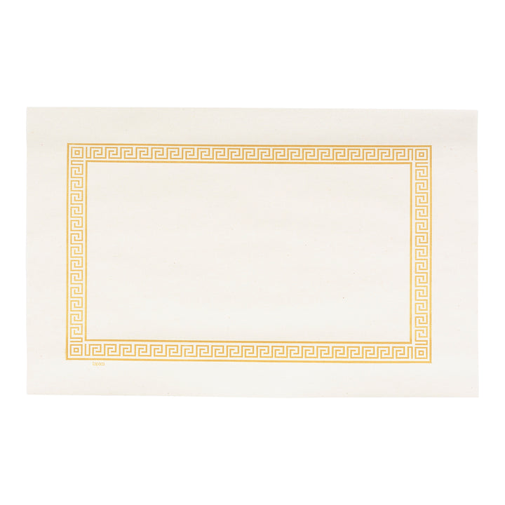 Lapaco 9Inch By 13.5Inch Econo-Greek Key-Straight Edge-Gold Placemat-1000 Each-1/Case