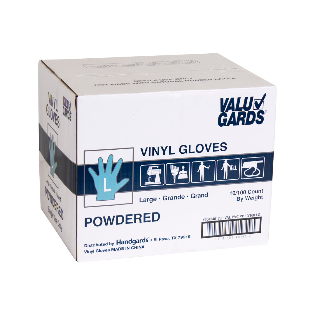 Valugards Hgi Large Powdered Vinyl Glove-100 Each-100/Box-10/Case