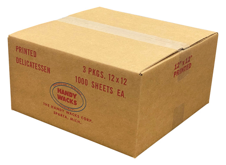 Handy Wacks 12 Inch X 12 Inch X 2.5 Inch Mexican Pepper Deli Paper-1000 Count-3/Case