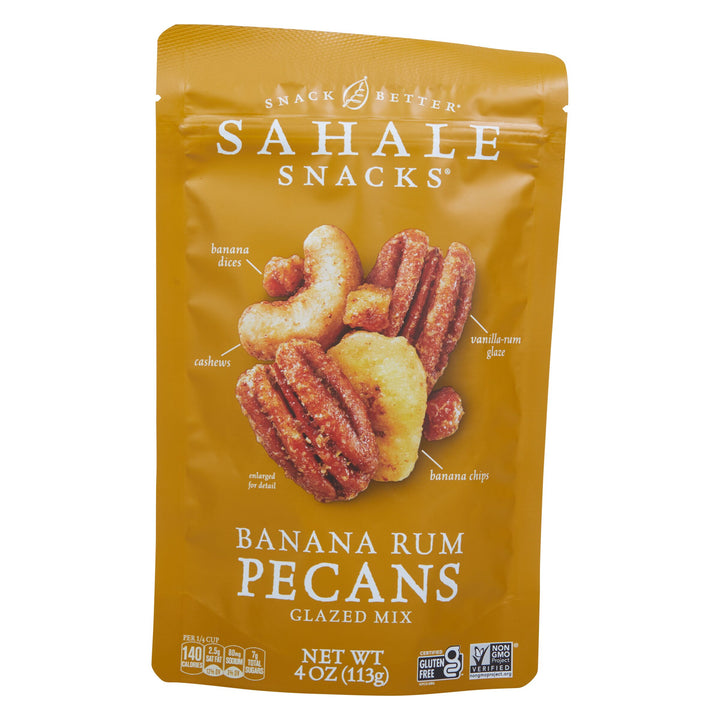 Sahale Pecans Banana Rumami Glazed Mix-4 oz.-6/Case