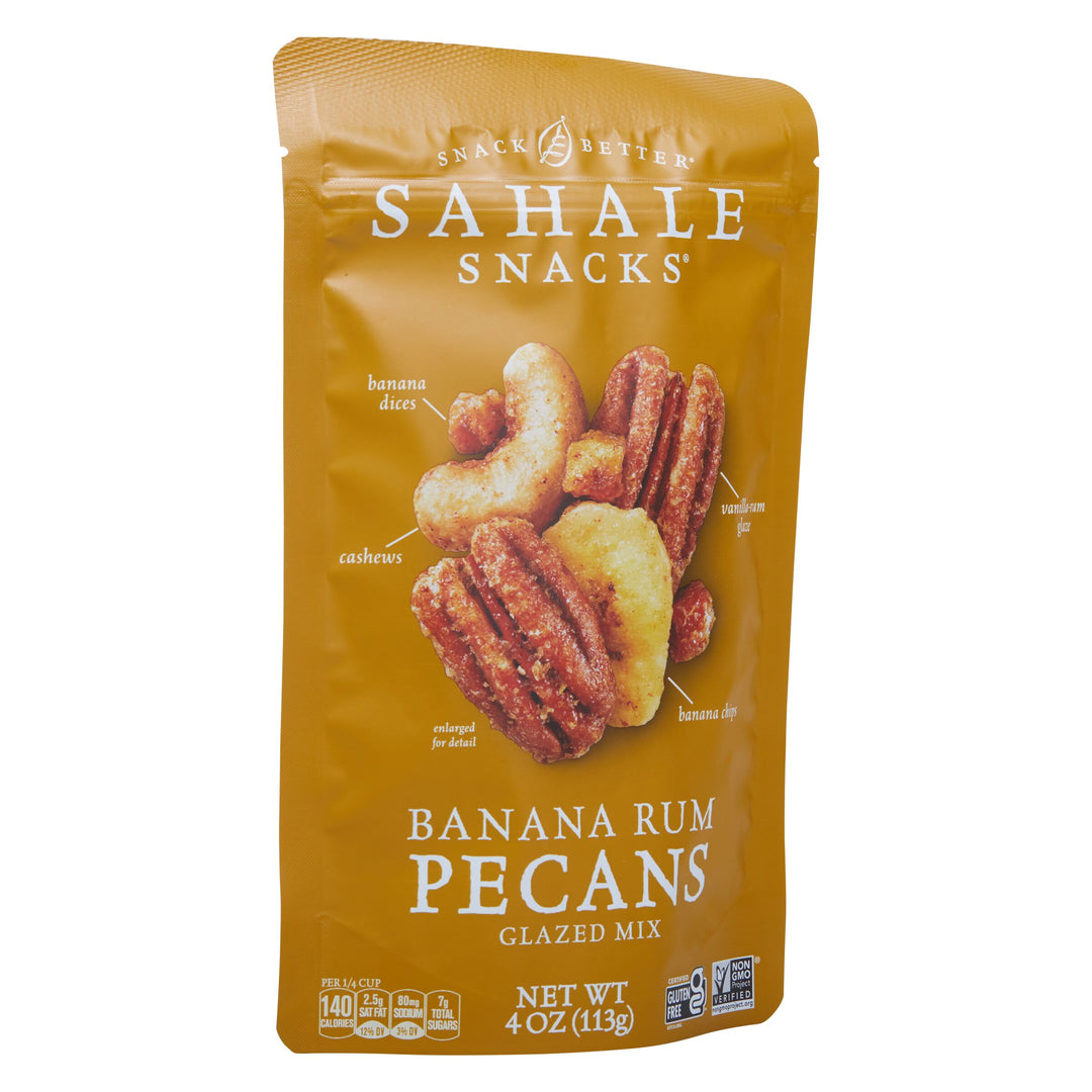 Sahale Pecans Banana Rumami Glazed Mix-4 oz.-6/Case