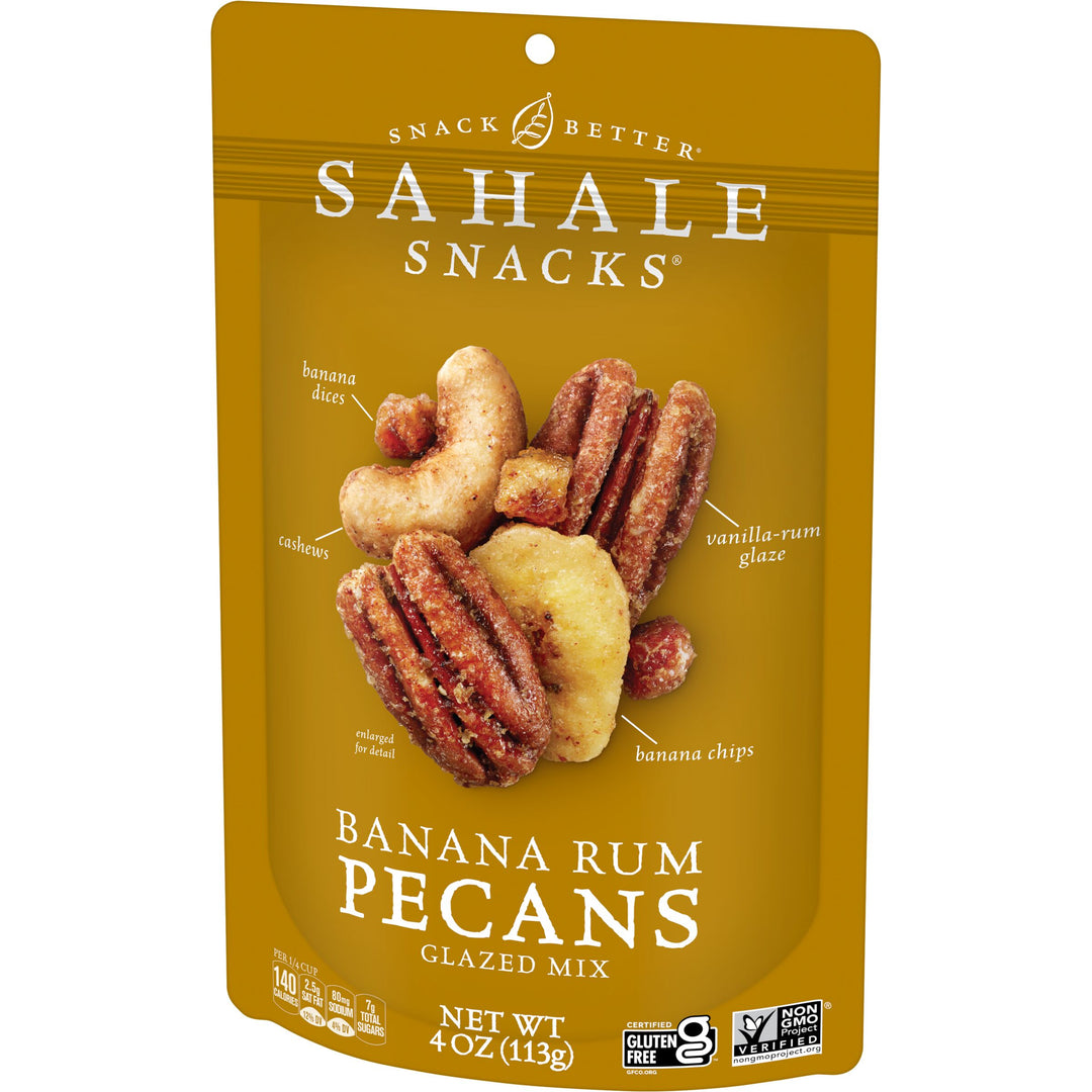 Sahale Pecans Banana Rumami Glazed Mix-4 oz.-6/Case