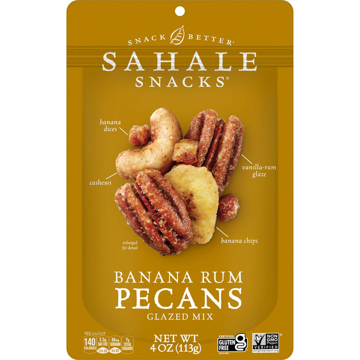 Sahale Pecans Banana Rumami Glazed Mix-4 oz.-6/Case
