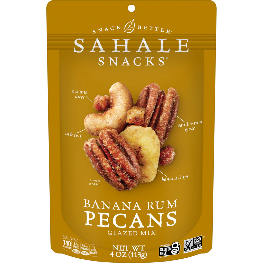 Sahale Pecans Banana Rumami Glazed Mix-4 oz.-6/Case