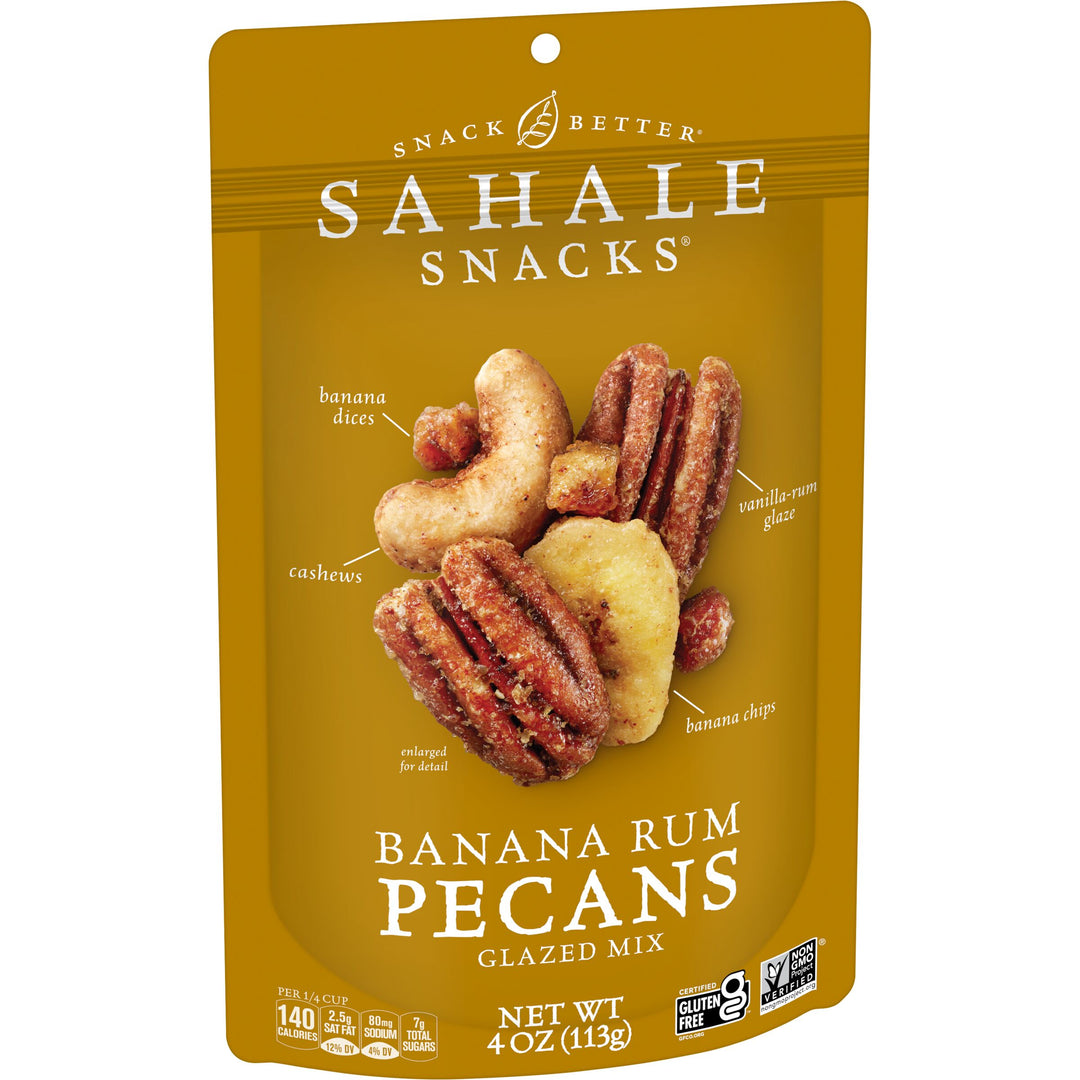 Sahale Pecans Banana Rumami Glazed Mix-4 oz.-6/Case