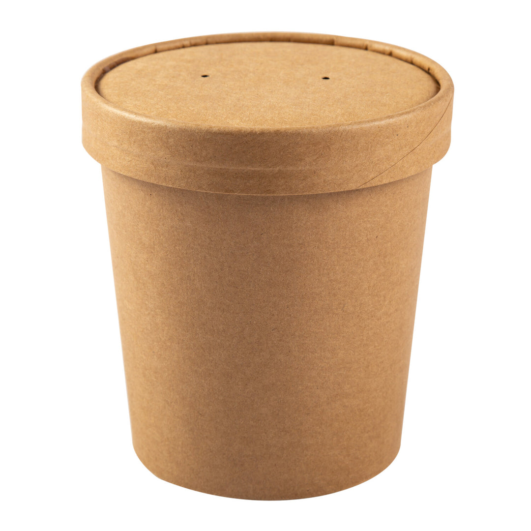 Royal 16 oz. Kraft Paper Food Container And Lid Combo-250 Each-1/Case