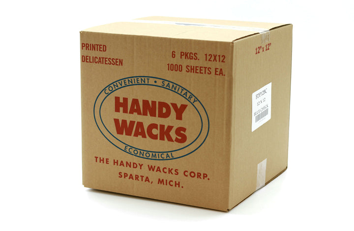 Handy Wacks 12 Inch X 12 Inch X 2.5 Inch Blue Checkerboard Deli Wrap-1000 Count-6/Case