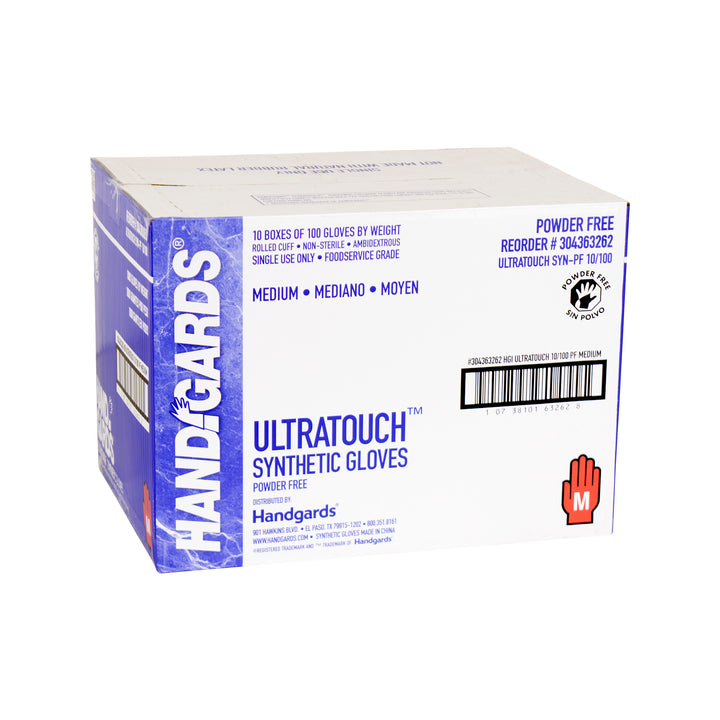 Handgards Ultratouch Powder Free Medium Synthetic Glove-100 Each-100/Box-10/Case