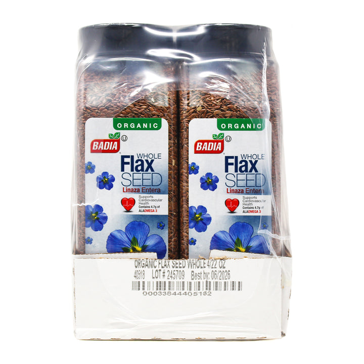 Badia Organic Flax Seed-22 oz.-4/Case
