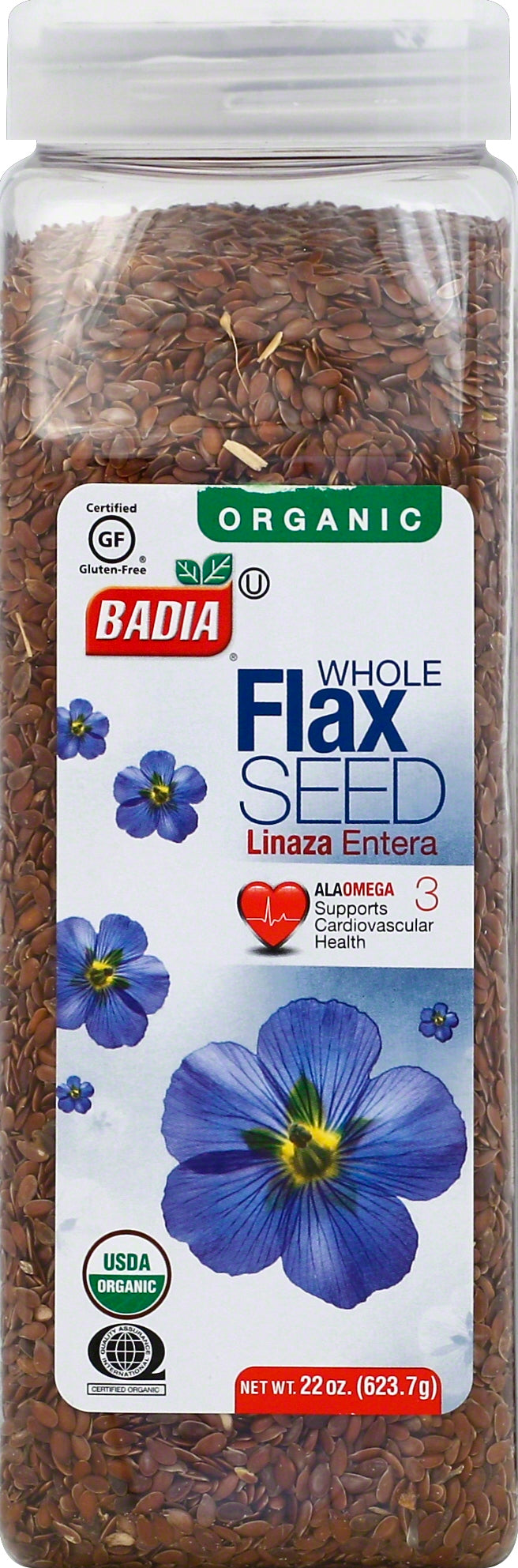 Badia Organic Flax Seed-22 oz.-4/Case