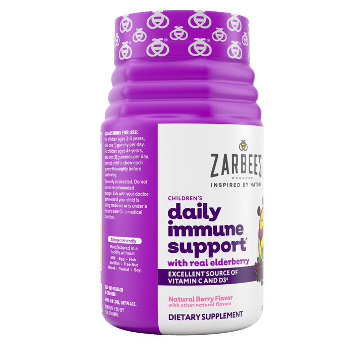 Zarbee's Children's Elderberry Immune Gummies-21 Count-3/Box-4/Case