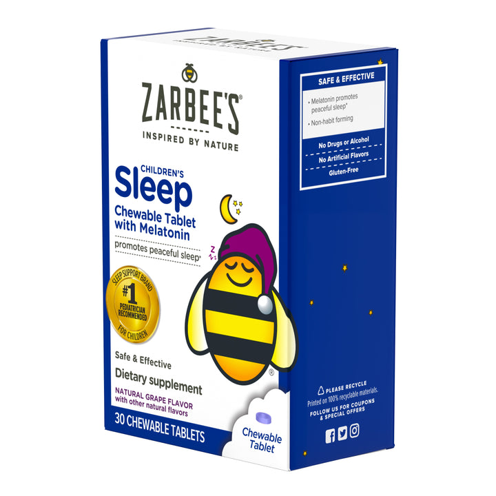 Zarbee's Children's Sleep Tablets-30 Count-4/Box-3/Case